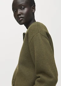 Chunky-knit cardigan with buttons