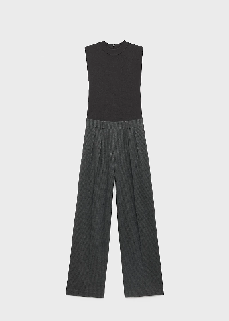 Pinstripe jumpsuit combination