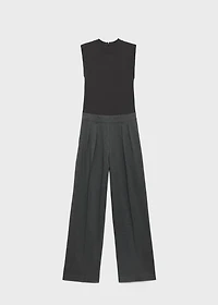 Pinstripe jumpsuit combination