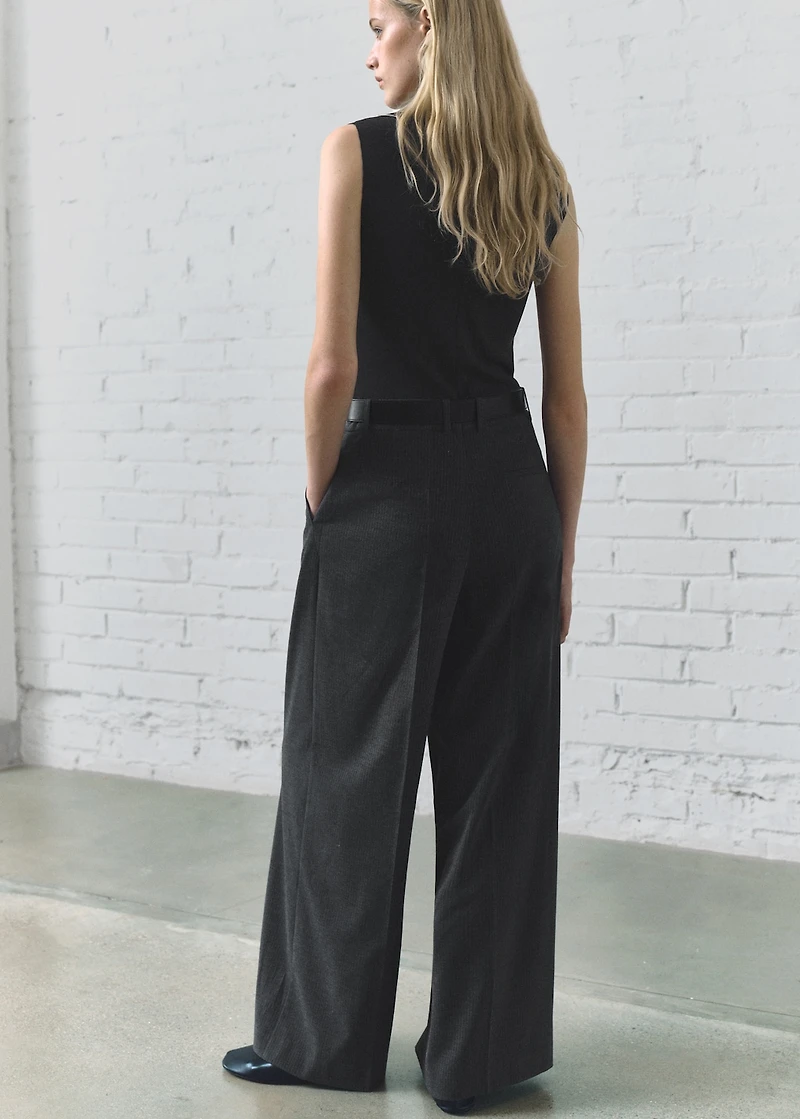 Pinstripe jumpsuit combination