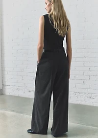 Pinstripe jumpsuit combination