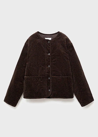 Leopard-print bomber jacket