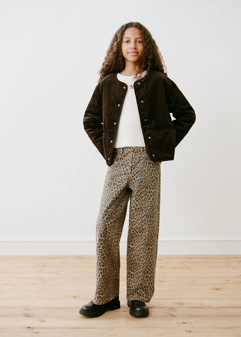 Leopard-print bomber jacket