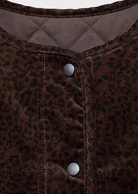 Leopard-print bomber jacket