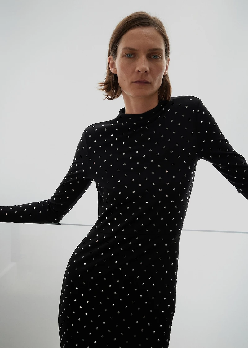 Crystal open-back dress