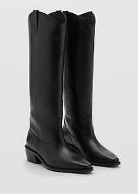 Leather high boots