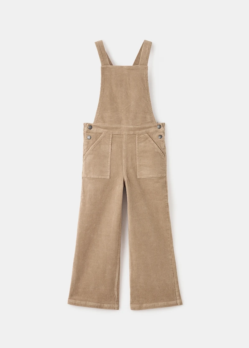 Long corduroy dungarees