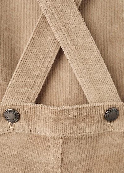 Long corduroy dungarees
