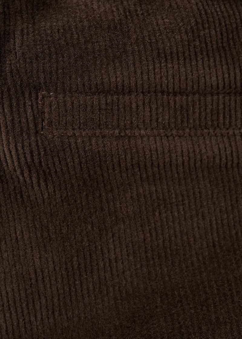 Straight-leg corduroy pants