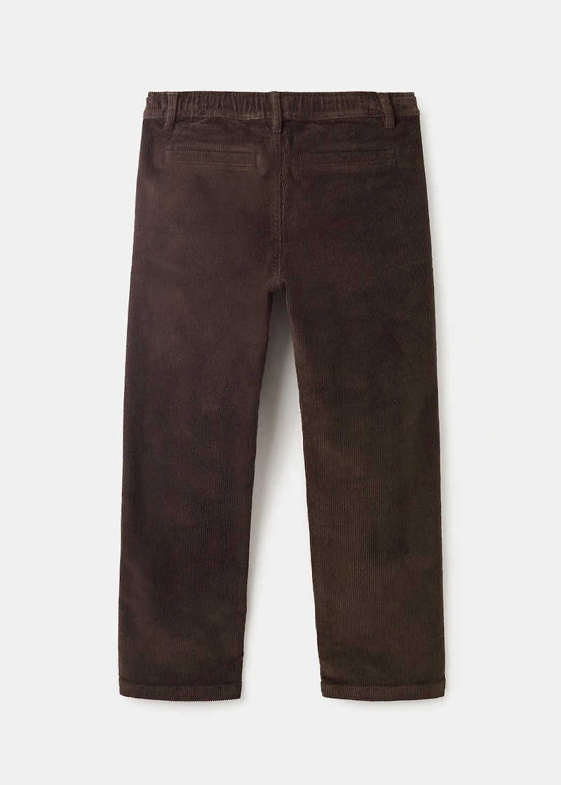 Straight-leg corduroy pants
