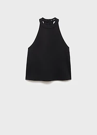 Halter top with low-cut back