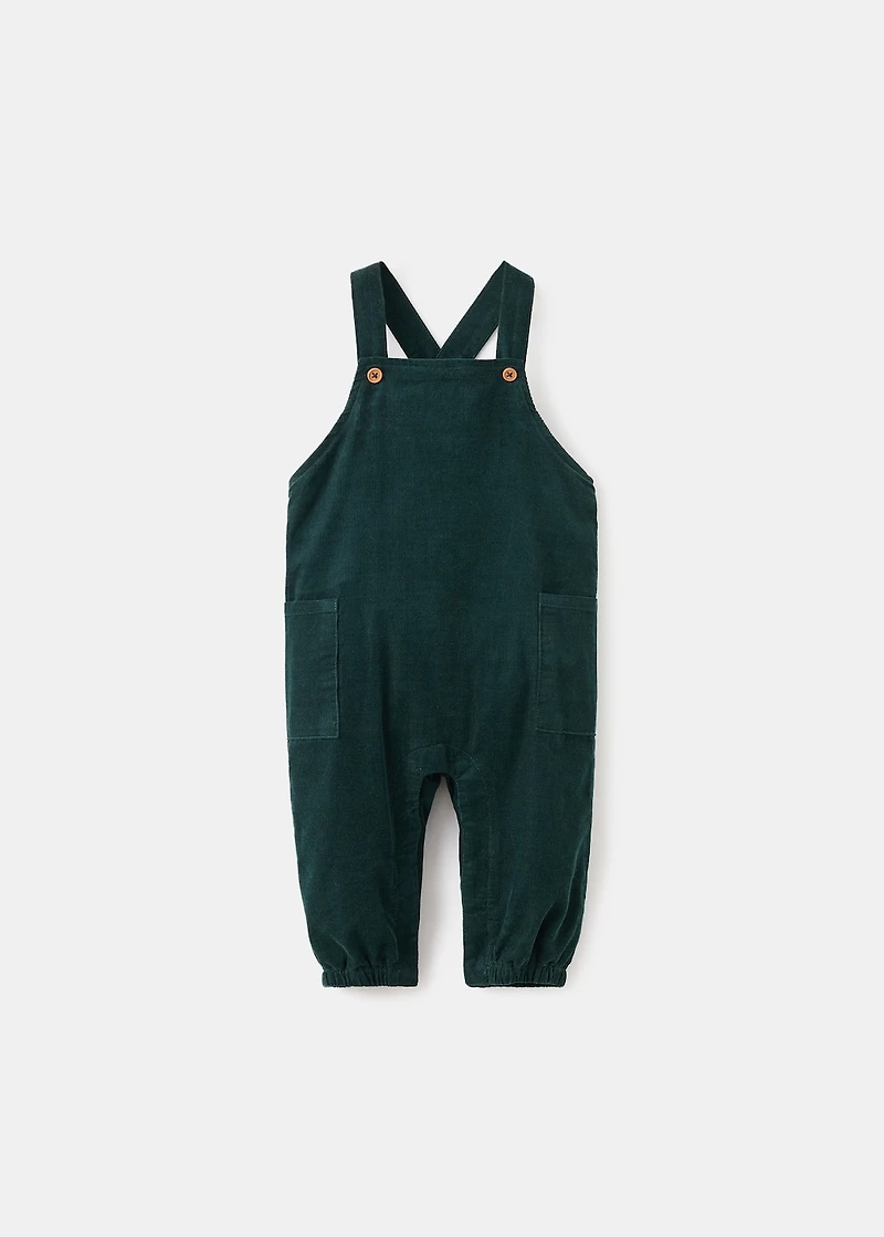 Long corduroy dungarees