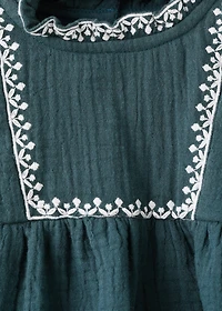 Dress and frog with embroidered details