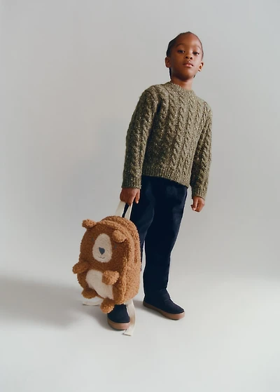 Teddy bear sherpa backpack