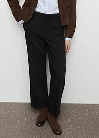 High-waist straight pants