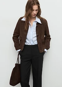 High-waist straight pants