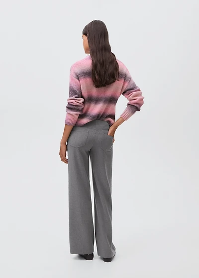 Low-waist studded pants