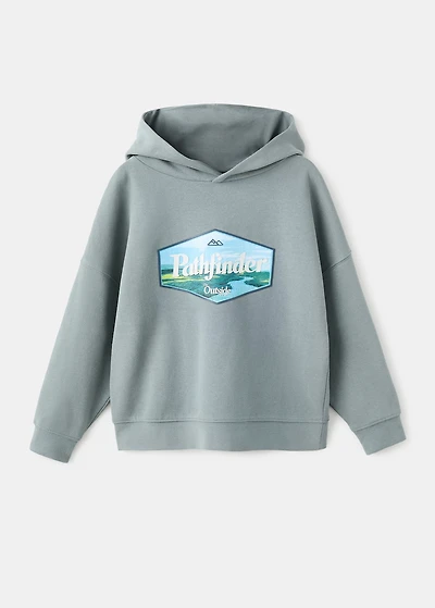 Printed cotton sweatshirt