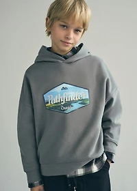 Printed cotton sweatshirt