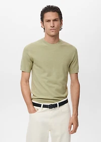 Cotton fine-knit t-shirt