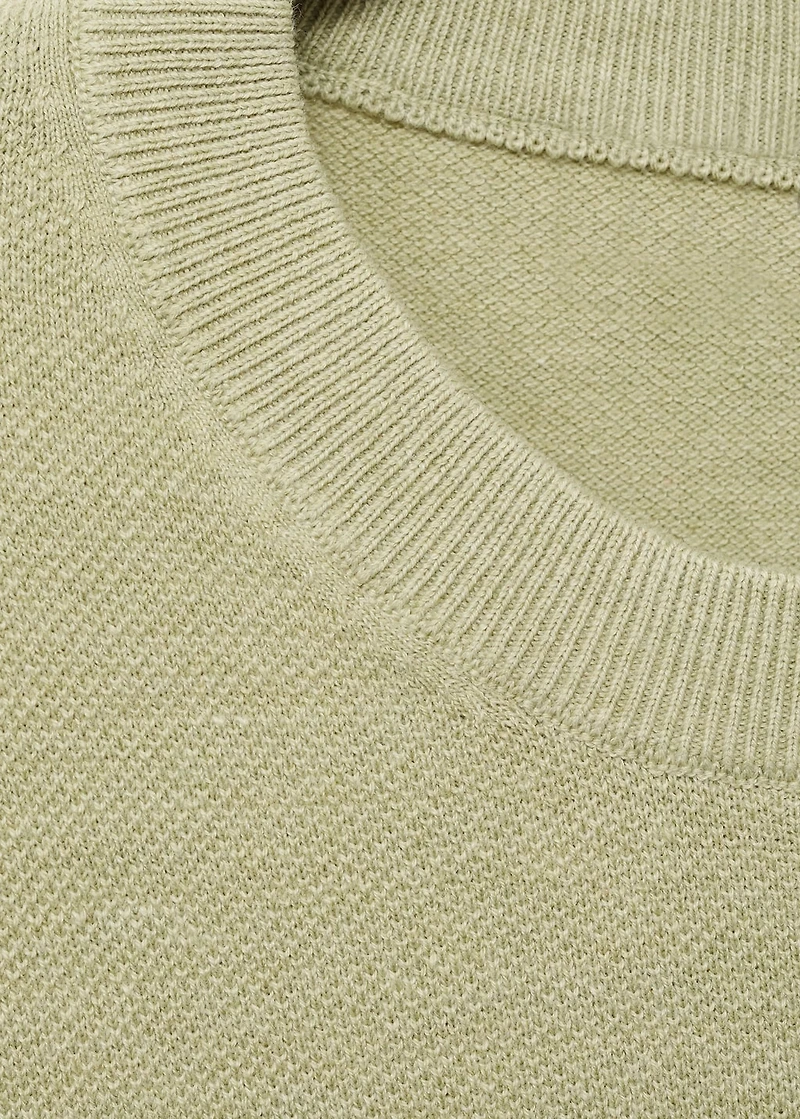 Cotton fine-knit t-shirt