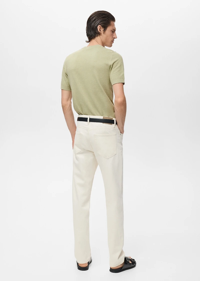 Cotton fine-knit t-shirt