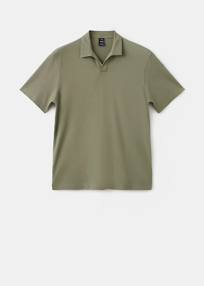 Cotton piqué polo shirt