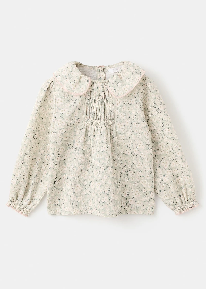 Floral cotton blouse