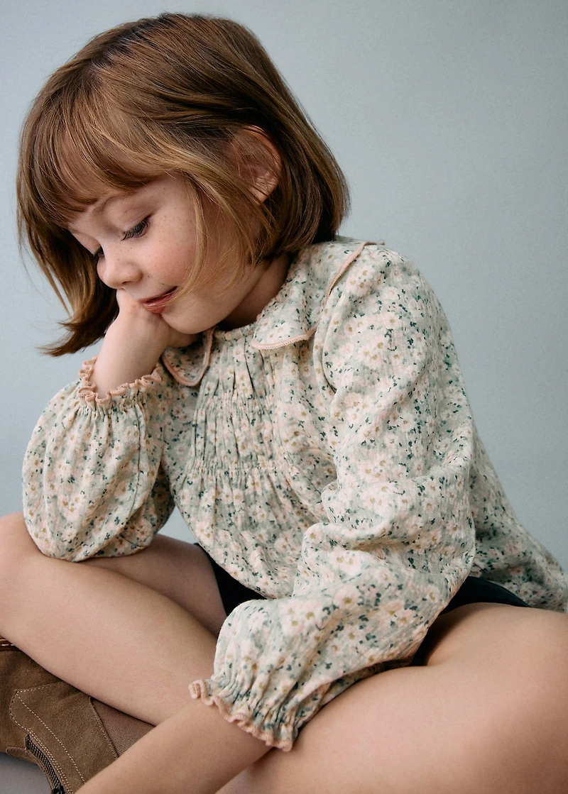 Floral cotton blouse