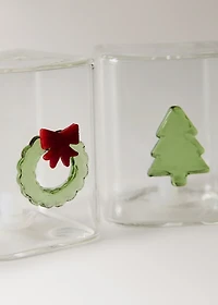 Borosilicate crown and tree salt and pepper mills