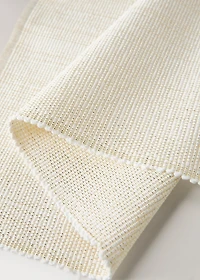Cotton placemats with metallised fibre