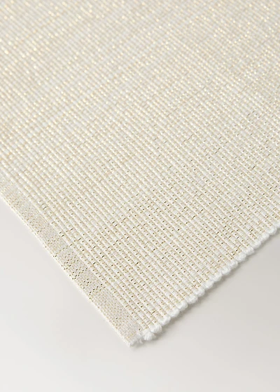 Cotton placemats with metallised fibre