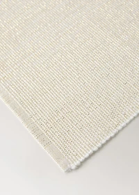 Cotton placemats with metallised fibre