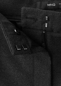 Belt straight-fit pants