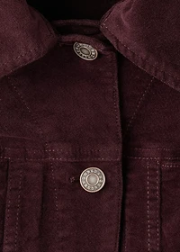 Velvet bomber jacket with stitching