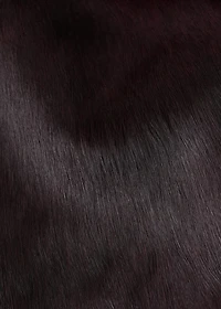 Leather mini-skirt with fur