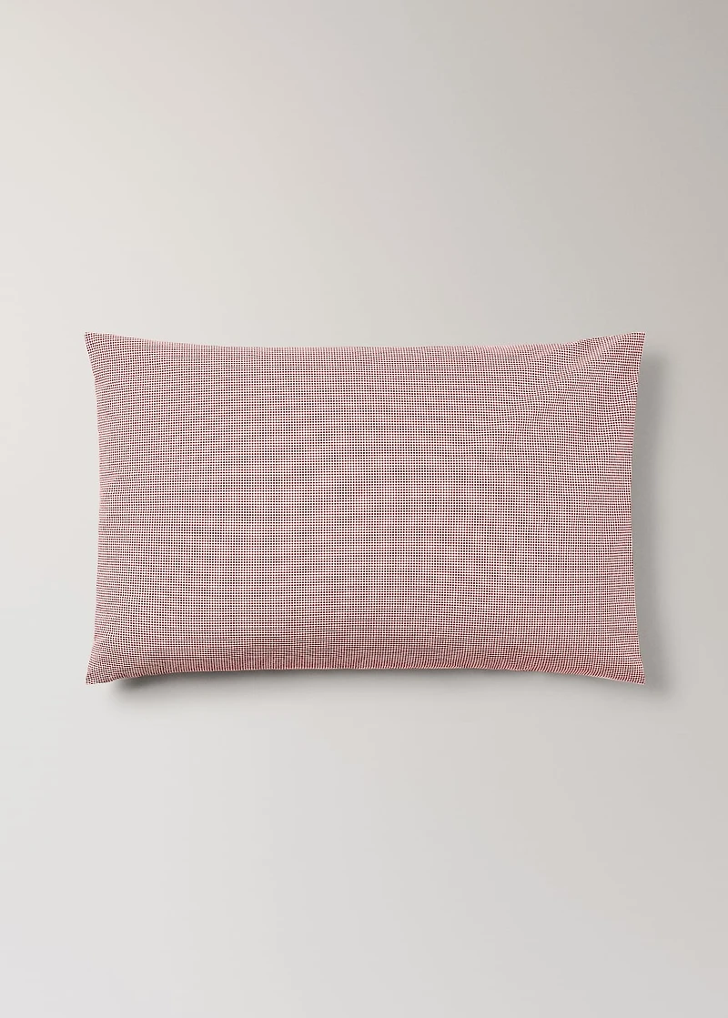 Yarn-dyed gingham-check children's pillowcase 50x75 cm