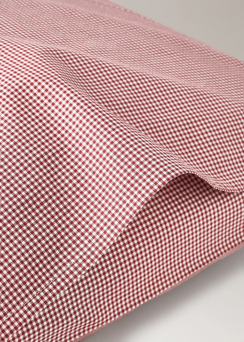 Yarn-dyed gingham-check children's pillowcase 50x75 cm