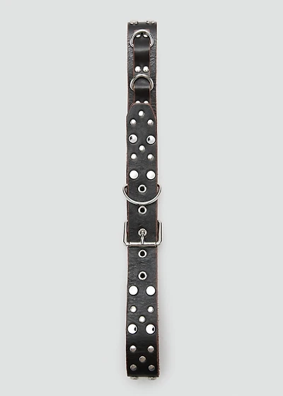 Stud leather belt