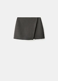 Check wrap skirt