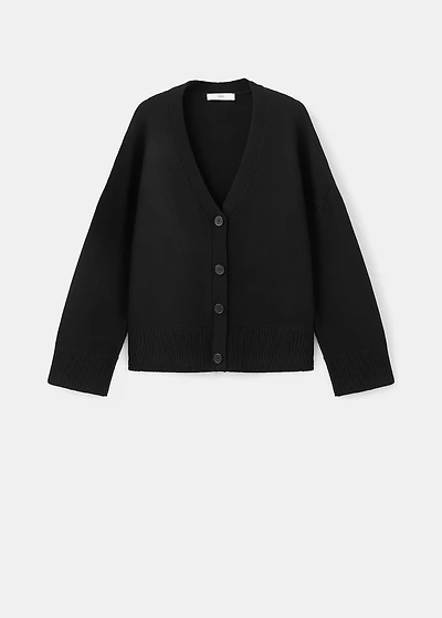 Oversized V-neck cardigan