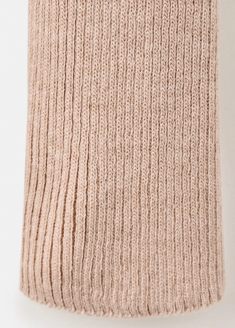 Ribbed knitted polo-neck playsuit
