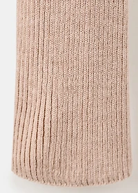 Ribbed knitted polo-neck playsuit