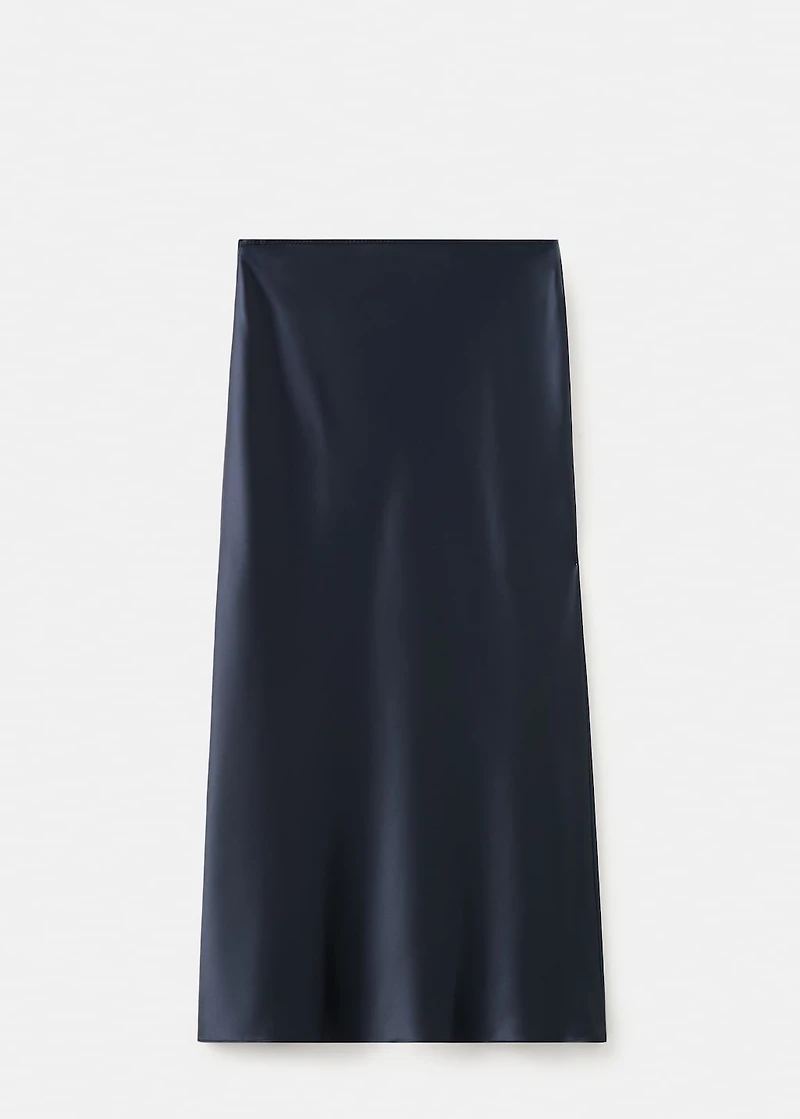 Satin long skirt