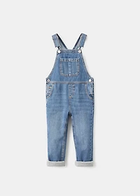 Cotton-lined denim dungarees