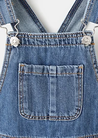 Cotton-lined denim dungarees