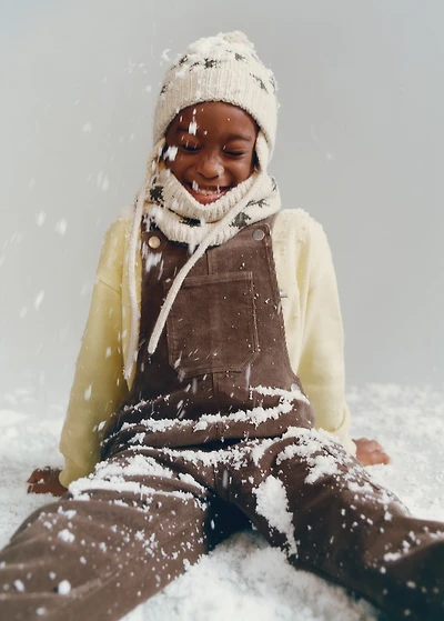 Corduroy cargo dungarees