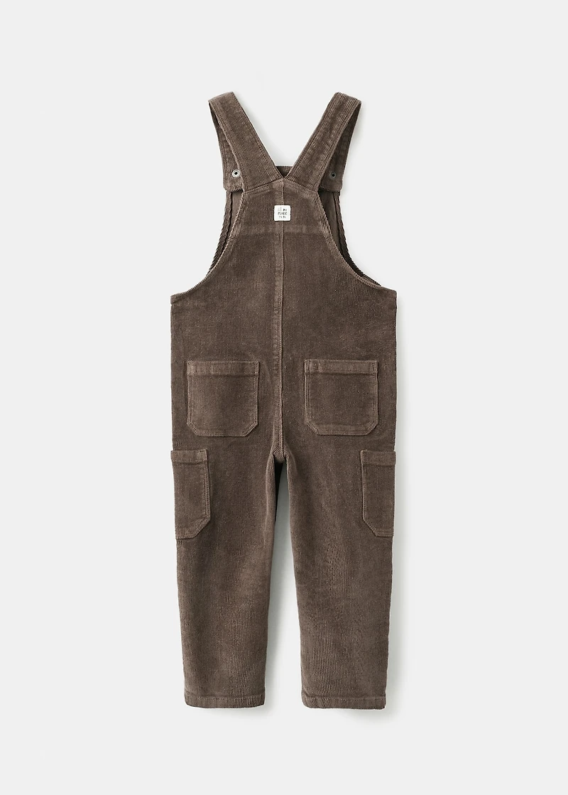 Corduroy cargo dungarees
