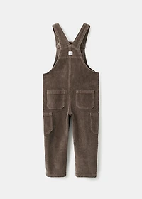 Corduroy cargo dungarees