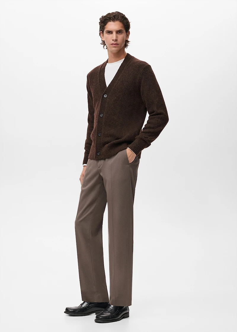 Knitted wool blend cardigan